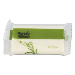 Pure & Natural™ Body & Facial Soap, Fresh Scent, # 1 1/2 Flow Wrap Bar, 500/Carton