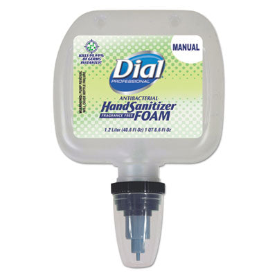 Dial® Professional Antibacterial Foaming Hand Sanitizer, 1.2 L Refill, Fragrance-Free, 3/Carton Hand Sanitizer Refills, Foam - Office Ready