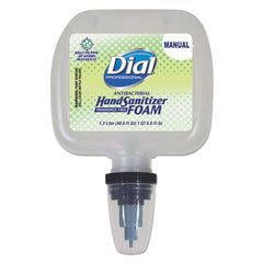 Dial® Professional Antibacterial Foaming Hand Sanitizer, 1.2 L Refill, Fragrance-Free, 3/Carton