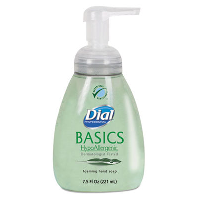 Dial® Professional Basics Hypoallergenic Foaming Hand Wash, Honeysuckle, 7.5 oz Pump Foam Soap - Office Ready