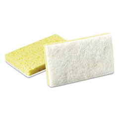 Scotch-Brite™ Professional Light-Duty Scrubbing Sponge 63, #63, 3.6 x 6.1, 0.7" Thick, Yellow/White, 20/Carton