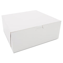 SCT® White One-Piece Non-Window Bakery Boxes, 10 x 10 x 4, White, Paper, 100/Carton