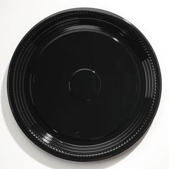 WNA Caterline® Casuals™ Thermoformed Platters, 16" Diameter, Black, Plastic, 25/Carton