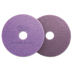 Scotch-Brite™ Purple Diamond Floor Pads, 20" Diameter, Purple, 5/Carton