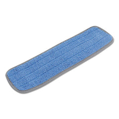 Boardwalk® Microfiber Mop Head, Blue, 18 x 5, Split Microfiber, Hook and Loop Back, Dozen
