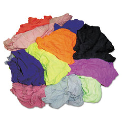 HOSPECO® New Colored Knit Polo T-Shirt Rags, Assorted Colors, 10 Pounds/Carton