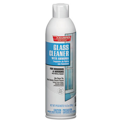 Chase Products Champion Sprayon® Glass Cleaner with Ammonia, 19 oz Aerosol Spray, 12/Carton Glass Cleaners - Office Ready