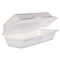 Dart® Foam Hinged Lid Containers, Hot Dog Container, 3.8 x 7.1 x 2.3, White,125/Bag, 4 Bags/Carton Food Containers-Takeout Clamshell, Foam - Office Ready