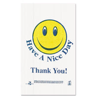 Barnes Paper Company Smiley Face Shopping Bags, 12.5 microns, 11.5
