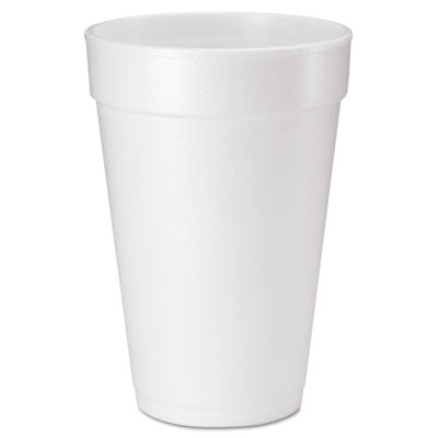 Dart® Foam Drink Cups, 16 oz, White, 20/Bag, 25 Bags/Carton Cups-Hot/Cold Drink, Foam - Office Ready