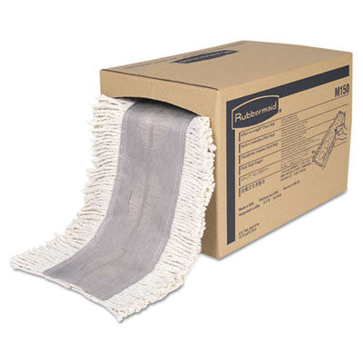 Rubbermaid® Commercial Cut To Length Dust Mop Heads, Cotton, White, Cut-End, 5 x 40 Ft, 1 Box Dust Mop Heads - Office Ready