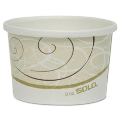 Dart® Flexstyle® Double Poly Paper Containers, 8 oz, Symphony Design, Paper, 25/Pack, 20 Packs/Carton