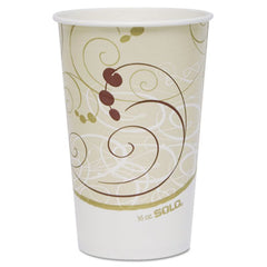 Dart® Symphony® Paper Cold Cups, 16 oz,  White/Beige, 50/Sleeve, 20 Sleeves/Carton