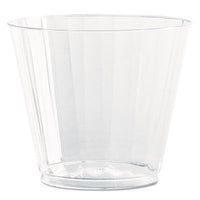 WNA Classic Crystal™ Fluted Tumblers, 9 oz, Clear, Fluted, Squat, 20/Pack, 12 Packs/Carton Cold Drink Cups, Plastic - Office Ready