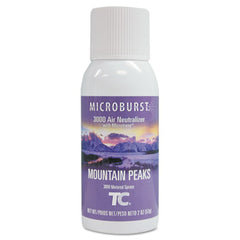 Rubbermaid® Commercial TC® Microburst® 3000 Air Freshener Refill, Mountain Peaks, 2 oz Aerosol Spray, 12/Carton