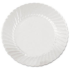 WNA Classicware® Plastic Dinnerware, Plastic, 9" dia, Clear, 18/Bag, 10 Bags/Carton