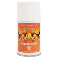 Rubbermaid® Commercial TC® Microburst® 9000 Air Freshener Refill, Mandarin Orange, 5.3 oz Aerosol Spray, 4/Carton Aerosol Air Freshener/Odor Eliminator Refills - Office Ready