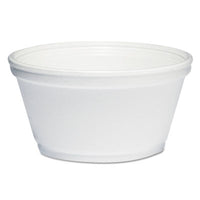 Dart® Foam Container, 8 oz, White, 1,000/Carton Food Containers-Takeout Bowl/Base, Foam - Office Ready