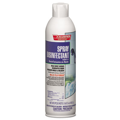 Chase Products Champion Sprayon® Spray Disinfectant, 16.5 oz Aerosol Spray, 12/Carton Disinfectants/Sanitizers - Office Ready