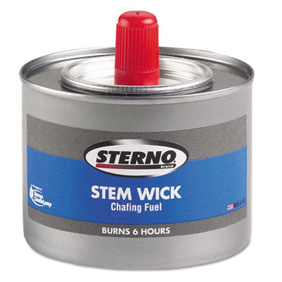 Sterno® Stem Wick Chafing Fuel, Methanol,1.89g, Six-Hour Burn, 24/Carton Fuel and Fuel Additives-Chafing Fuel, Ethanol/Methanol - Office Ready