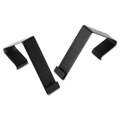 Quartet® Cubicle Partition Hangers, 1.5" to 2.5" Panels, Black, 2/Set