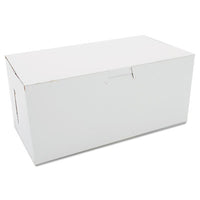 SCT® White One-Piece Non-Window Bakery Boxes, 4 x 9 x 5, White, Paper, 250/Carton Bakery Food Containers - Office Ready