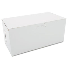 SCT® White One-Piece Non-Window Bakery Boxes, 4 x 9 x 5, White, Paper, 250/Carton