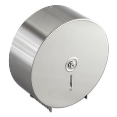 Bobrick Single Roll Jumbo Toilet Tissue Dispenser, Stainless Steel, 10 21/32 x 4 1/2 x 10 5/8