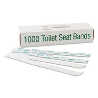 Bagcraft Sani/Shield Toilet Seat Bands, 16 x 1.5, Deep Blue/White, 1,000/Carton Toilet Seat Covers-Bands - Office Ready