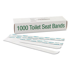 Bagcraft Sani/Shield Toilet Seat Bands, 16 x 1.5, Deep Blue/White, 1,000/Carton