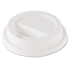 SOLO® Traveler® Dome Hot Cup Lid, Fits 8 oz Cups, White, 100/Pack, 10 Packs/Carton