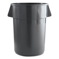 Boardwalk® Round Waste Receptacle, Plastic, 44 gal, Gray Waste Receptacles-Outdoor All-Purpose Waste Bins - Office Ready