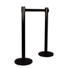 Tatco Adjusta-Tape Crowd Control Posts and Bases, Steel, 40" High, Black, 2/Box Barriers-Chain/Rope/Tape Post - Office Ready