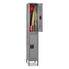 Tennsco Double Tier Locker, Single Stack, 12w x 18d x 78h, Medium Gray Storage Cabinets & Lockers-Lockers - Office Ready