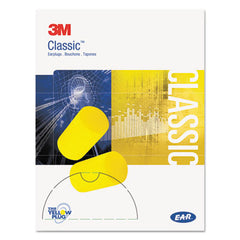 3M™ E·A·R™ Classic™ Small Earplugs in Pillow Paks, Cordless, PVC Foam, Yellow, 200 Pairs/Box