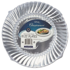 WNA Classicware® Plastic Dinnerware, 10.25" dia, Clear, 12/Pack