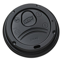 Dixie® Drink-Thru Lid, Fits 10 oz to 20 oz Cups, Plastic, Black, 1,000/Carton Cup Lids-Hot Cup - Office Ready