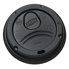 Dixie® Drink-Thru Lid, Fits 10 oz to 20 oz Cups, Plastic, Black, 1,000/Carton