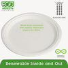Eco-Products® Sugarcane Dinnerware, 10" dia, Natural White, 500/Carton Dinnerware-Plate, Bagasse - Office Ready