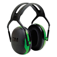 3M™ PELTOR™ X Series Earmuffs, Model X1A, 22 dB NRR, Black/Green
