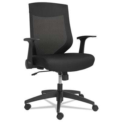 Alera® EB-K Series Synchro Mid-Back Flip-Arm Mesh Chair, Supports Up to 275 lb, 18.5“ to 22.04