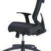 Alera® EB-K Series Synchro Mid-Back Flip-Arm Mesh Chair, Supports Up to 275 lb, 18.5“ to 22.04" Seat Height, Black Office Chairs - Office Ready