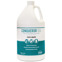 Fresh Products Conqueror 103 Odor Counteractant Concentrate, Tutti-Frutti, 1 gal Bottle, 4/Carton Counteractant/Digester Air Fresheners/Odor Eliminators - Office Ready