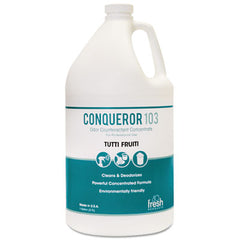Fresh Products Conqueror 103 Odor Counteractant Concentrate, Tutti-Frutti, 1 gal Bottle, 4/Carton