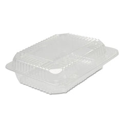 Dart® StayLock® Clear Hinged Lid Containers, 6 x 7 x 2.1, Clear, Plastic, 125/Packs, 2 Packs/Carton