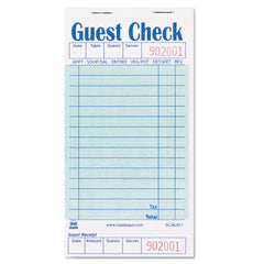 AmerCareRoyal® Guest Check Book, 15 Lines, One-Part (No Copies), 3.5 x 6.7, 50 Forms/Pad, 50 Pads/Carton