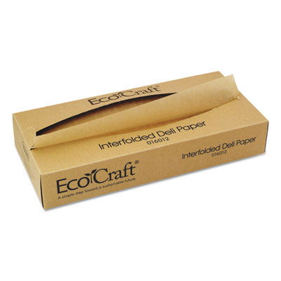 Bagcraft EcoCraft® Interfolded Soy Wax Deli Sheets, 12 x 10.75, 500/Box, 12 Boxes/Carton Wax Paper - Office Ready