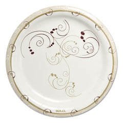 Dart® Symphony® Paper Dinnerware, Heavyweight Plate 9", Tan, 125/Pack, 4 Packs/Carton
