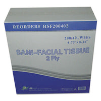GEN Sani Facial Tissue, 2-Ply, White, 40 Sheets/Box Tissues-Facial - Office Ready