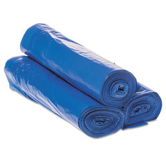 Inteplast Group Draw-Tuff® Institutional Draw-Tape Can Liners, 30 gal, 1 mil, 30.5" x 40", Blue, 200/Carton